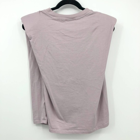 Babaton Aritzia Lilac Fog Shoulder Pad Pull-Over Lightweight Tank Top Small - Picture 5 of 7